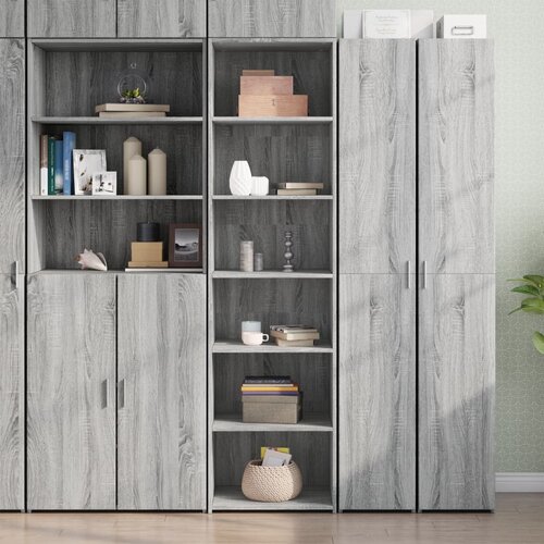 vidaXL Visoka omara siva sonoma 50x41x185 cm inženirski les Cene