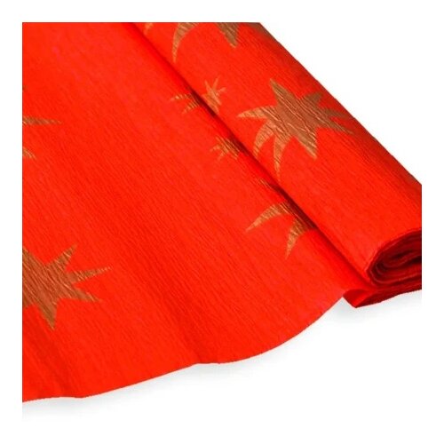 Junior jolly star crepe paper krep papir 50 x 200cm - odaberite nijansu crvena-zlatna ( 135672 ) Slike