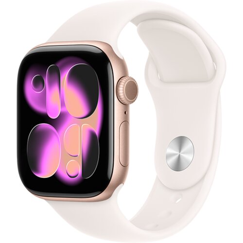 Apple Watch Series 11 GPS 42mm Rose Gold Aluminium Case With Light Blush SB MEU04 S/M Slike