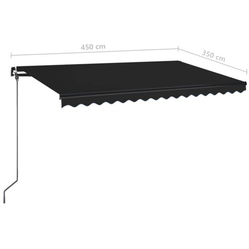 Tenda na ručno uvlačenje 450 x 350 cm antracit Slike