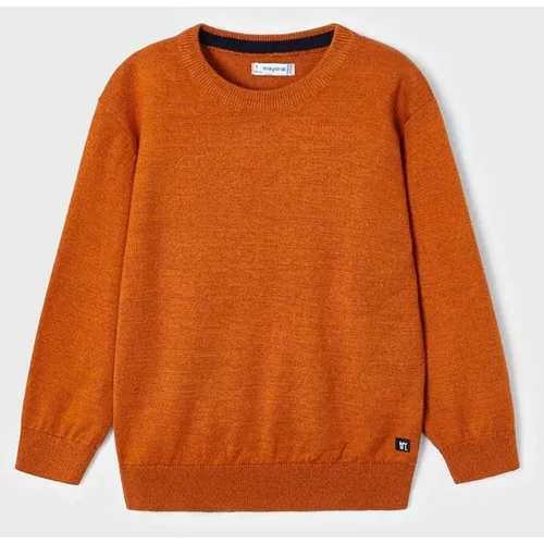 Mayoral Otroški bombažen pulover oranžna barva
