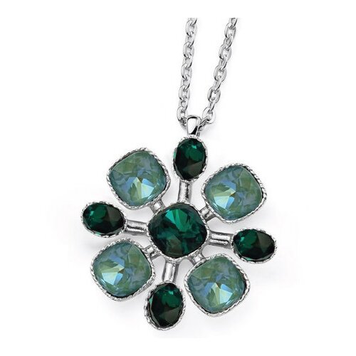  Ženski oliver weber fire emerald lanČiĆ sa zelenim swarovski kristalima ( 12245.147 ) Cene