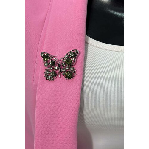 Kesi Butterfly brooch A-2-21-7 Green + Silver Slike