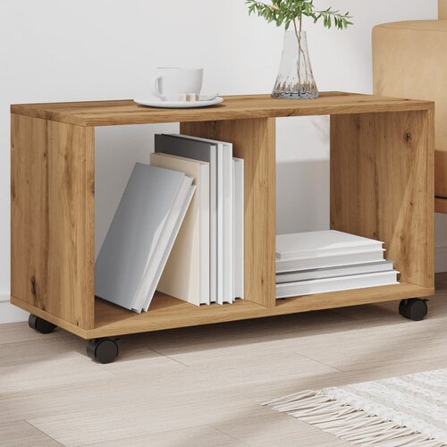 VidaXL Omarica na kolesih artisan hrast 72x33x42,5 cm inženirski les Slike