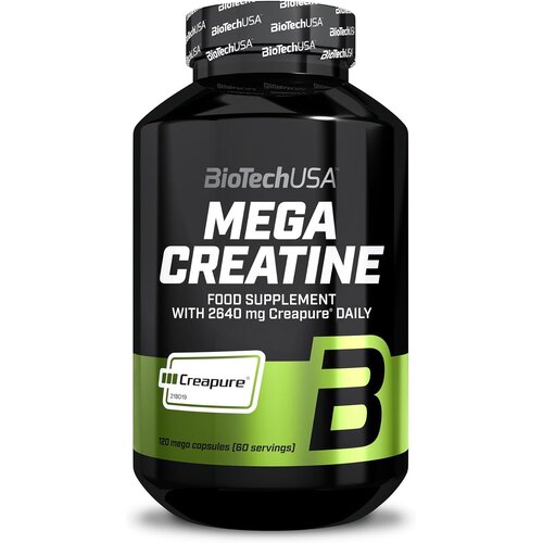 BioTech USA BioTechUSA Mega Creatine 120 kapsula &amp;ndash; Creapure&amp;reg; kreatin monohidrat Slike