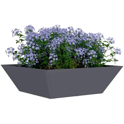  Vrtna saksija 5 pcs Antracit 50 x 50 x 15 cm Čelična vrata Slike