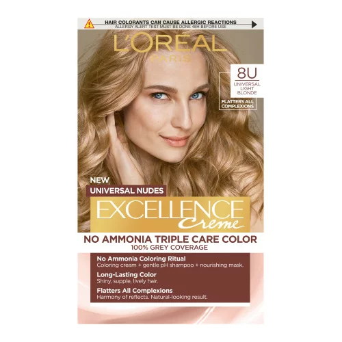 L'Oréal Paris boja za kosu EXCELLENCE Nudes - 8U Universal Light Blonde