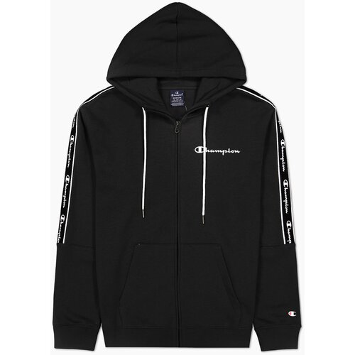 Champion Muški duks Hooded Full Zip Sweatshirt crni Slike