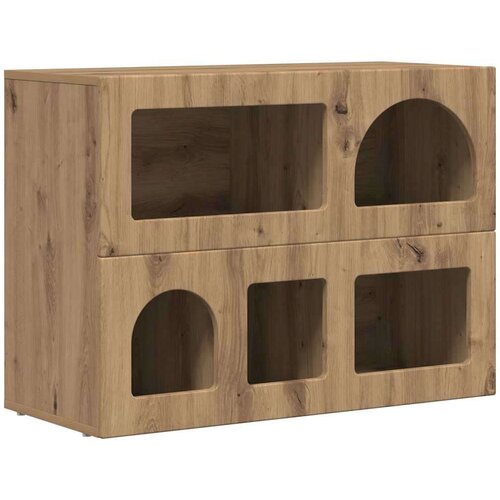  Kreveta Umjetnički hrast 80.5 x 35 x 59 cm Konstruirano drvo Slike