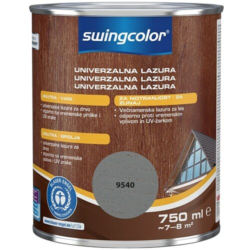 SWINGCOLOR Lazura za drvo (Srebrna, Svilenkasti sjaj, 750 ml) Slike