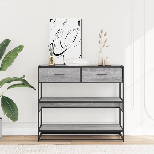  Konzolni stol boja hrasta 90x35x80 cm konstruirano drvo Slike