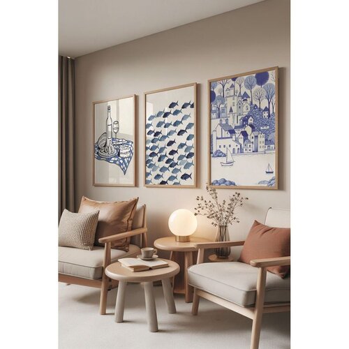 WALLXPERT Č-300853 - 3040 set dekorativnih slika u vi&scaron;e boja (3 komada) Cene