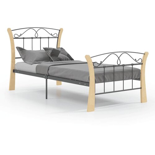 Okvir za krevet crni metalni 90 x 200 cm Slike
