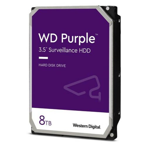 WD (HGST) WD 8TB 3.5 inča SATA III 256MB IntelliPower WD85PURZ Purple hard disk Slike