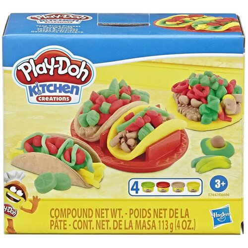 Hasbro Play-Doh: Kitchen Creations Taco Time igralni komplet s 4 plastelinami - Slike