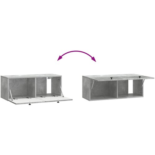 ormar za zid Zidne Betonska siva 78,5 x 31 x 30 cm Slike