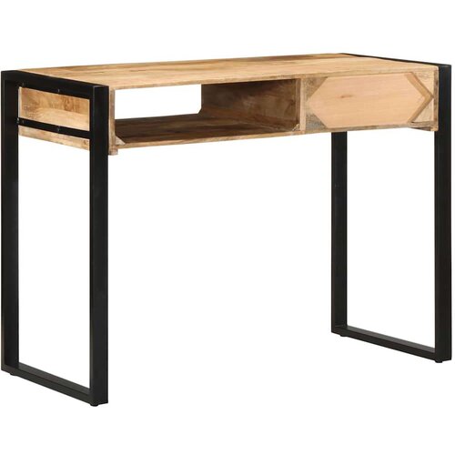 vidaXL Pisalna miza 100x50x75 cm Masivni neobdelan les Mango Cene