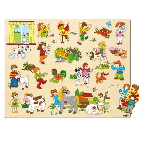 Woodyland Velike drvene puzzle sa oblicima - Cijene