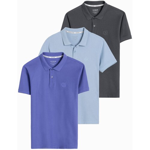 Ombre Set of men's pique knit polo shirts 3-pack Cijene