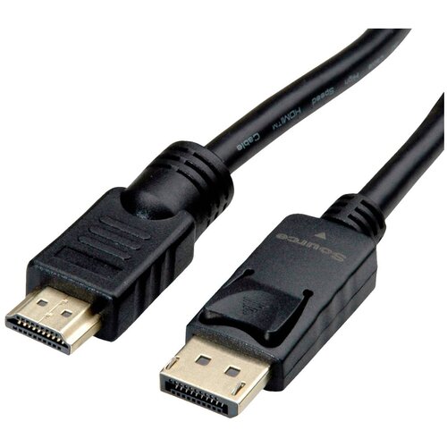 Roline displayport / hdmi priključni kabel displayport vtič\, hdmi-a vtič 10.00 m črna 11.04.5777 zaščiten displayport kabel, (20431391) Cene