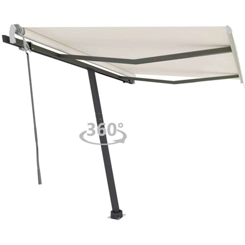  Samostojeća tenda na ručno uvlačenje 300 x 250 cm krem Slike