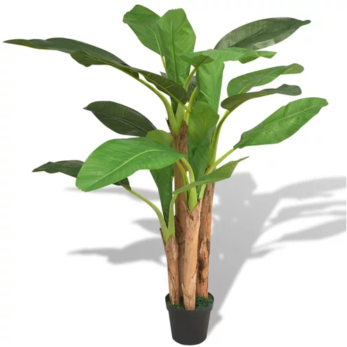 vidaXL umjetno drvo banane s lončanicom 175 cm zeleno