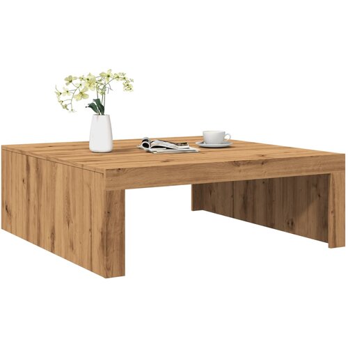 VidaXL Stolić za kavu boja hrasta 100 x 100 x 35 cm konstruirano drvo Slike