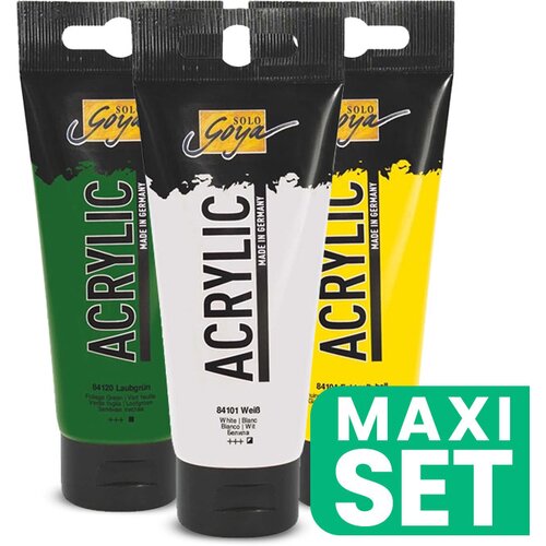 Solo Goya set akrilnih boja 3x100 ml - Mix Your Green Slike