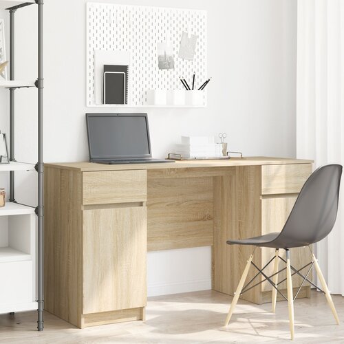VidaXL Miza Sonoma Hrast 140x49x76 cm Inženirski les Slike