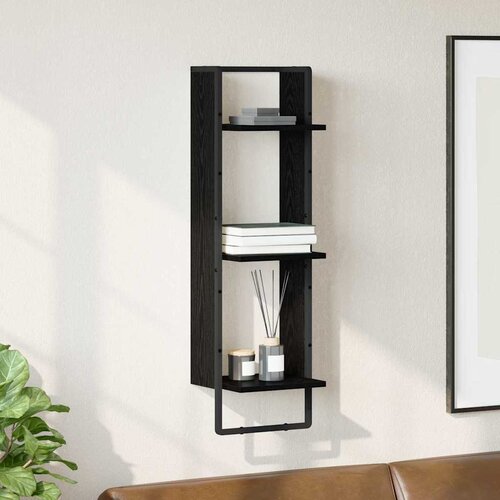  Polica na zidu Crni hrast 30 x 25 x 100 cm Konstruirano drvo Cijene