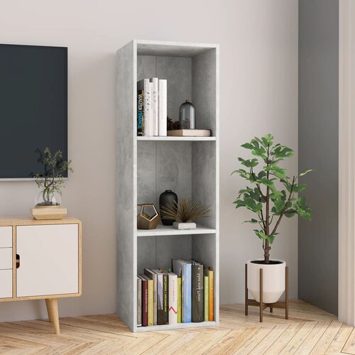 VidaXL Knjižna / TV omara betonsko siva 36x30x114 cm iverna plo&amp;scaron;ča Slike
