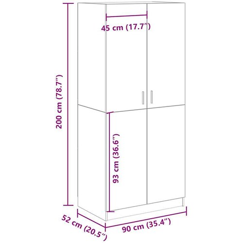  Ormar staro drvo 90x52x200 cm konstruirano drvo Slike