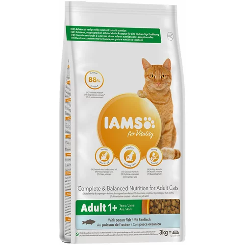 IAMS for Vitality za odrasle mačke s morskom ribom - 3 kg