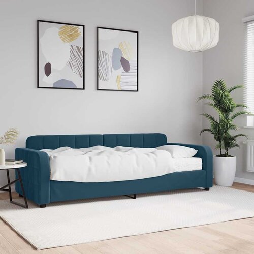  Dnevni krevet s madracem plavi 80 x 200 cm baršunasti Cene