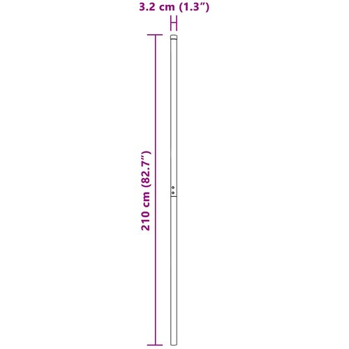  Stup za ogradu 12 kom. Siva Čelik s pra&amp;scaron;kastim premazom 210 cm Slike