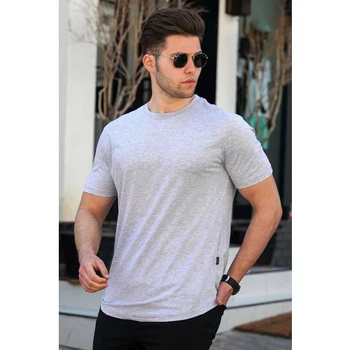 Madmext Men's Gray T-Shirt 4951