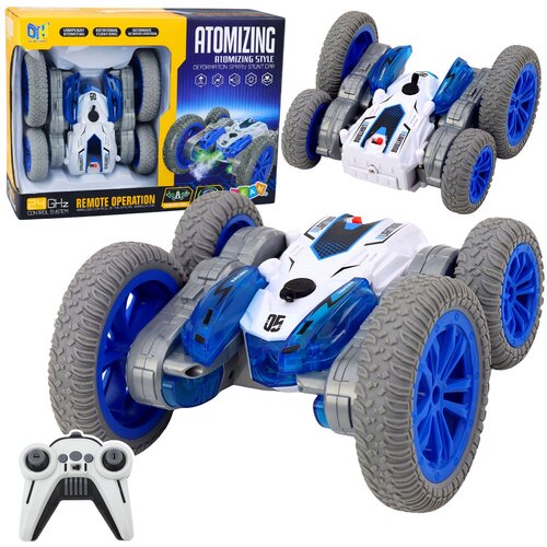  Remote Controlled Stunt Car RC Lights Smoke Drift 360° Blue Cene