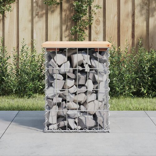 VidaXL Vrtna klop gabion 33x31x42 cm trdna borovina Slike