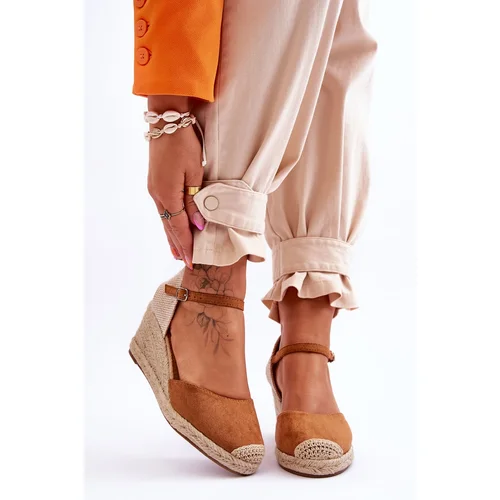 FJ1 Suede Espadrilles Wedge Sandals camel Cammer