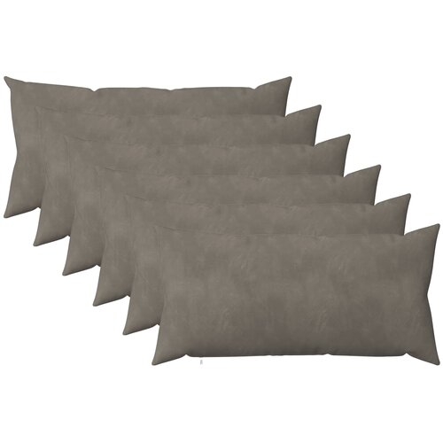  Presvlaka za jastuk 6 pcs HEERLEN Svjetlosiva 40 x 70 cm Baršun Cene