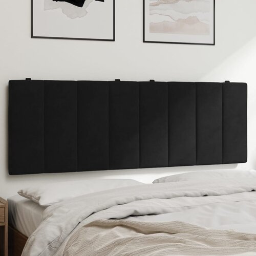 VidaXL Jastuk za uzglavlje crni 120 cm bar&amp;scaron;unasti Slike
