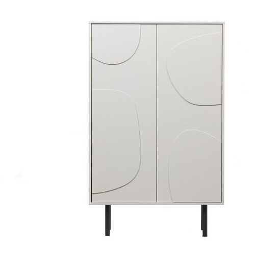 WOOOD Svijetlo sivi ormarić od masivnog bora 85x135 cm Cadiz – Cijene