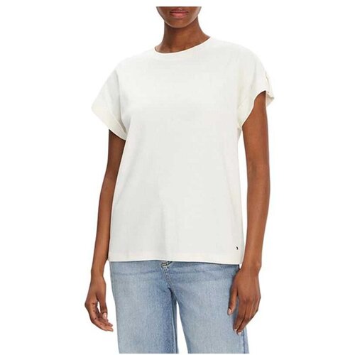 Tommy Hilfiger bela majica za žene THWW0WW45628-YA8 Slike