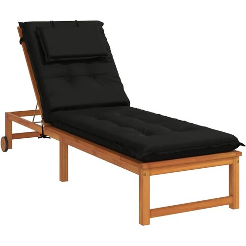  Jastučić za ležaljku GEMERT 100% poliester Crna 190 x 50 x 9 cm - Crna 190 x 50 x 9 cm Melange Slike