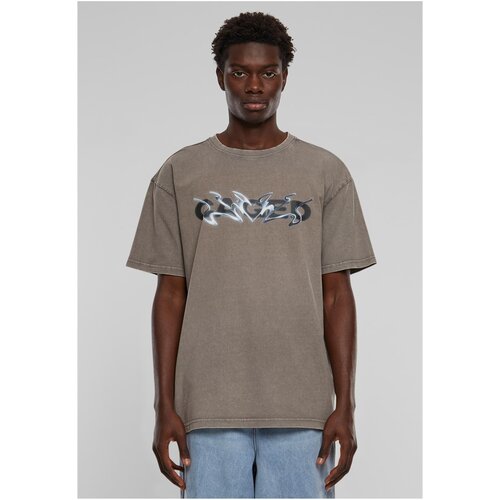MT Upscale Men&amp;#039;s T-Shirt Cagedchrome Acid Heavy Oversize Tee - Beige Slike