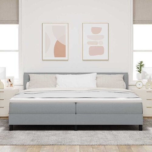 s opruga kutije Svijetlo siva 200 x 200 cm tkanina Slike