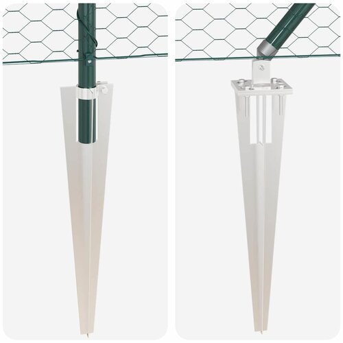  Heksagonalna ograda s stubom 100 x 0,4 m Čelik premazan PVC-om Slike
