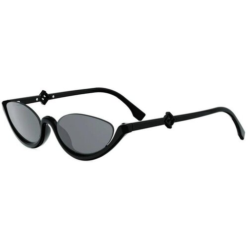 Fendi Diamonds Black Oval Sunglasses ONE SIZE (53) Črna/Siva Slike