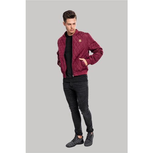 Urban Classics Diamond Quilt Nylon Jacket Burgundy Slike