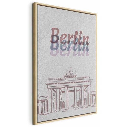 Slika - Berlin in Watercolours (1 Part) Vertical 60x90 U prirodnom drvenom okviru Cene